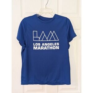 Asics Los Angeles Marathon T-Shirt Running Athletic‎ Tee Blue Medium NWT